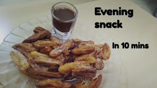 Eggless churros amp chocolate sauce Easy recipe [upl. by Ayoted870]