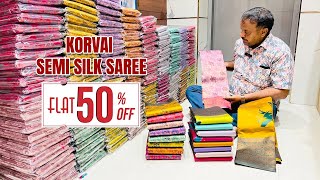 50 Offer On Korvai Sarees  Aadi Sale  Sri Kumaran Silks Salem [upl. by Summers]