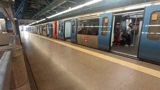 Falha técnica em C Grande na Linha Amarela e Verde e arranque ML90 em Entrecampos  Metro Lisboa [upl. by Kristien]