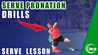 TENNIS SERVE LESSON How To Master Pronation On Your Serve Pronation Drills [upl. by Bonilla]