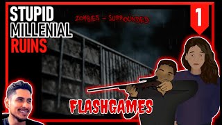 Zombie flash game  Zombies Surrounded 2024 [upl. by Iahk925]