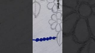 very Easy embroidery🌹🔥🌺💐 designshortvideoshorts [upl. by Mcculloch]