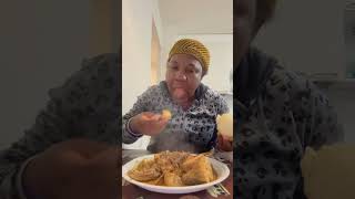 Eating fufu with my favourite soup 😋 asmr eating mukbang food viralshort [upl. by Idell]