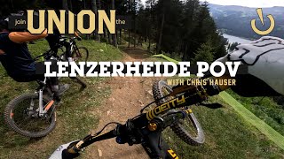 LENZERHEIDE WORLD CUP DH COURSE POV  Chris Hauser  THE UNION [upl. by Ecilahs632]