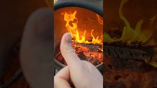 👍Easy ways to transform firepit cooking🔥🍳🥓 outdoorkitchen castiron asmrfoods bacon chiminea [upl. by Rhodie]