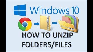 Windows 10  Unzip Files amp Folders  How to Extract a Zip File or Folder on MS Microsoft PC Explorer [upl. by Lorinda]