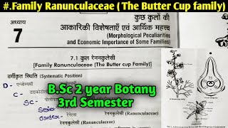 Family Ranunculaceae in Hindi  The Butter cup family  BSc 2nd year Botany 3rd Semester [upl. by Kiel]