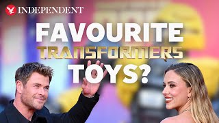 Chris Hemsworth and Scarlett Johansson reveal their favourite Transformers toys [upl. by Nappy]