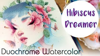 quotHibiscus Dreamerquot  Duochrome Watercolor  Bao Pham [upl. by Namharludba767]