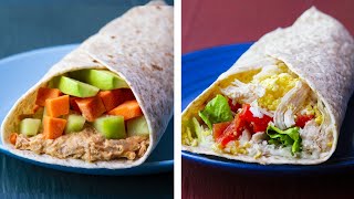 10 Healthy Wrap Recipes For Weight loss [upl. by Eldnik]