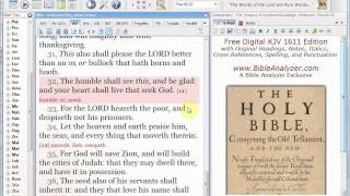 Free Original 1611 King James Bible Bible Analyzer Software Longer Demo [upl. by Frasch456]