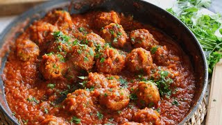 Spanish Meatballs  Albondigas  Homemade Meatballs in a Rich Sofrito Sauce  Spanish Tapas Recipes [upl. by Etem]