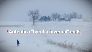 ¡Estados Unidos en emergencia Bomba invernal afecta a 35 estados y se esperar inundaciones [upl. by Yelsnia]