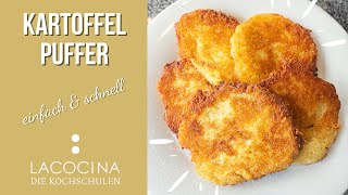 Kartoffelpuffer  Reibekuchen Rezept zum selber machen Schnell einfach amp knusprig [upl. by Sapphera]