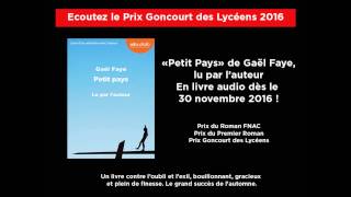 Ecoutez le Prix Goncourt des Lycéens 2016  quotPetit Paysquot de Gaël Faye lu par lauteur [upl. by Eceinert]