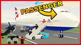 PASSENGER Forced to land a plane after problems  PTFS Roleplay Roblox [upl. by Annaeg]