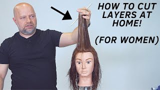 How to Layer Your Own Hair at Home  TheSalonGuy [upl. by Kenyon]