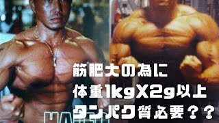 筋肉成長には体重1kgX2g以上のタンパク質摂取が必要！の謎を解く筋トレトレーニングプロテイン [upl. by Engen277]