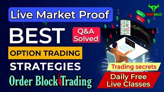 How to take trades in options  Live market trading  How take order blocks  QampA Solved in live [upl. by Ilak]