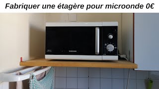 Comment accrocher le four à microonde au mur Fabriquer une étagère en matériaux de récupe [upl. by Enyak]