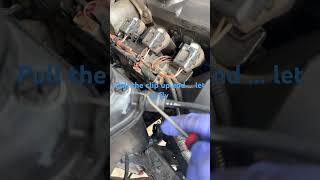 BMW E90 AER Car  Coolant overflow tank removal  don’t forget to unplug the sensor on the bottom [upl. by Tzong]