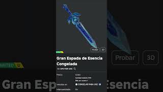 Consigue un Gran Espada de Esencia Congelada Limite en Roblox [upl. by Annerb]