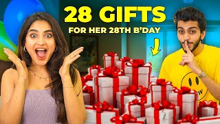 28 Gifts for her 28th Birthday  Surprising My Girlfriend [upl. by Aisinut]