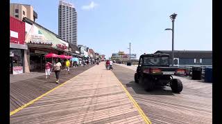 Atlantic City NJ Boardwalk Walking Tour 2024 [upl. by Ayitahs]