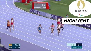 Para Athletics Womens 100m T35 Final Highlights 2024  Preethi Clinches Indias First Medal [upl. by Mathian]