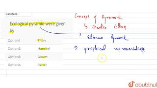 Ecological pyramid were given by [upl. by Assirual]