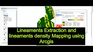 Lineaments Extraction and density Mapping using ArcGIS [upl. by Amuwkuhc]