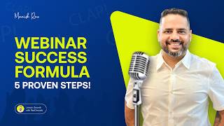 GREAT WEBINAR BUT NO CONVERSIONS  HERE ARE  5 STEPS TO BOOST YOUR WEBINAR 🚀 in 2025  MANISH RAO [upl. by Anitnoc]