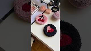 Making Tufted Rug Coasters for my Studio shorts [upl. by Dunkin]