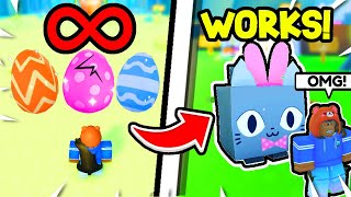 🐰 I HATCHED HUGE EASTER CAT using INFINITE GLITCH METHOD in Easter Event Pet Simulator X [upl. by Zippora]