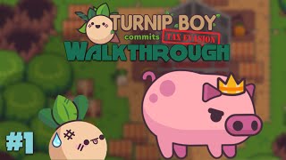 Turnip Boy Commits Tax Evasion 100 Walkthrough 1 Bustling Barn [upl. by Derfnam]