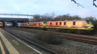 Trains At Tamworth 191223 [upl. by Ellesirg119]