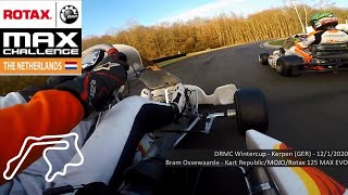 Onboard Bram Ossewaarde at Dutch Rotax Max Challenge Wintercup Warming Up in Kerpen [upl. by Esyned]