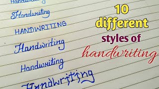 10 different types of handwriting styles in english  Beautiful english handwriting [upl. by Sivrup330]