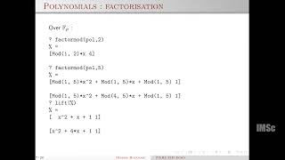 Polynomials Galois extensions finite fields  Code  Exercices [upl. by Milman47]