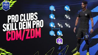 FIFA 22  How to skill your Pro  CDM Build  65 Skillpoints Midgame  Pro Clubs  Tips [upl. by Yticilef342]