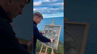 Molding a basrelief sculpture with a beautiful view goodview art sculpture sea spain [upl. by Conger415]