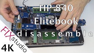 HP Elitebook 840  disassemble 4K [upl. by Anelat640]