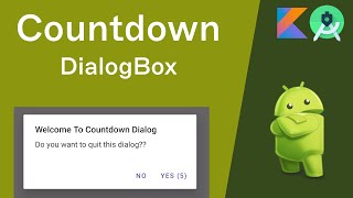 AlertDialog CountDown Button Android Development  Kotlin [upl. by Ylatan]