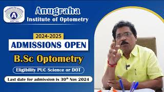 🌟 Admissions Open for 20242025 at Anugraha Institute of Optometry 🎓 Enroll in BSc Optometry [upl. by Relyhcs809]