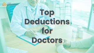 Tax Deductions for Doctors and Healthcare Professionals  tax savings checkup [upl. by Joletta513]