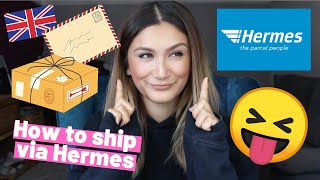 How to ship via Hermes UK  Click amp Drop Print amp Printing at Home 📦📫 [upl. by Ekihc]