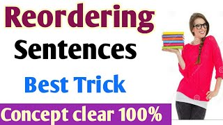 Reordering sentences Class 10 English Grammar important reordering sentences 2021 board exam [upl. by Anilef]