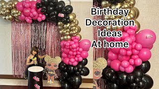 Birthday decoration ideas at home  birthday decoration balloons  Balun dekoresan birthday [upl. by Atsylak]