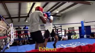 Shakur Stevenson master class full sparring session  esnews boxing [upl. by Melcher]