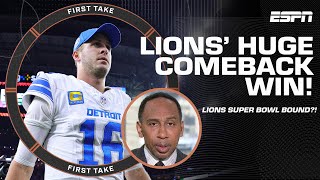 Stephen A BELIEVES the Lions CAN WIN the Super Bowl after COMEBACK win vs Texans 😳🔥  First Take [upl. by Kano]